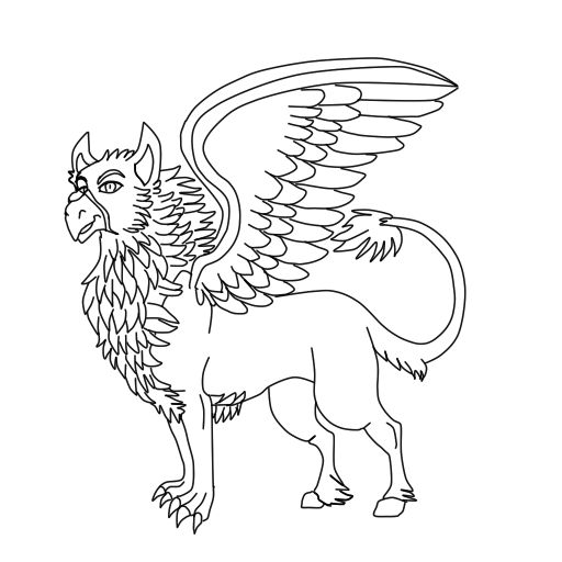 Hippogriff lineart by dragonrace on