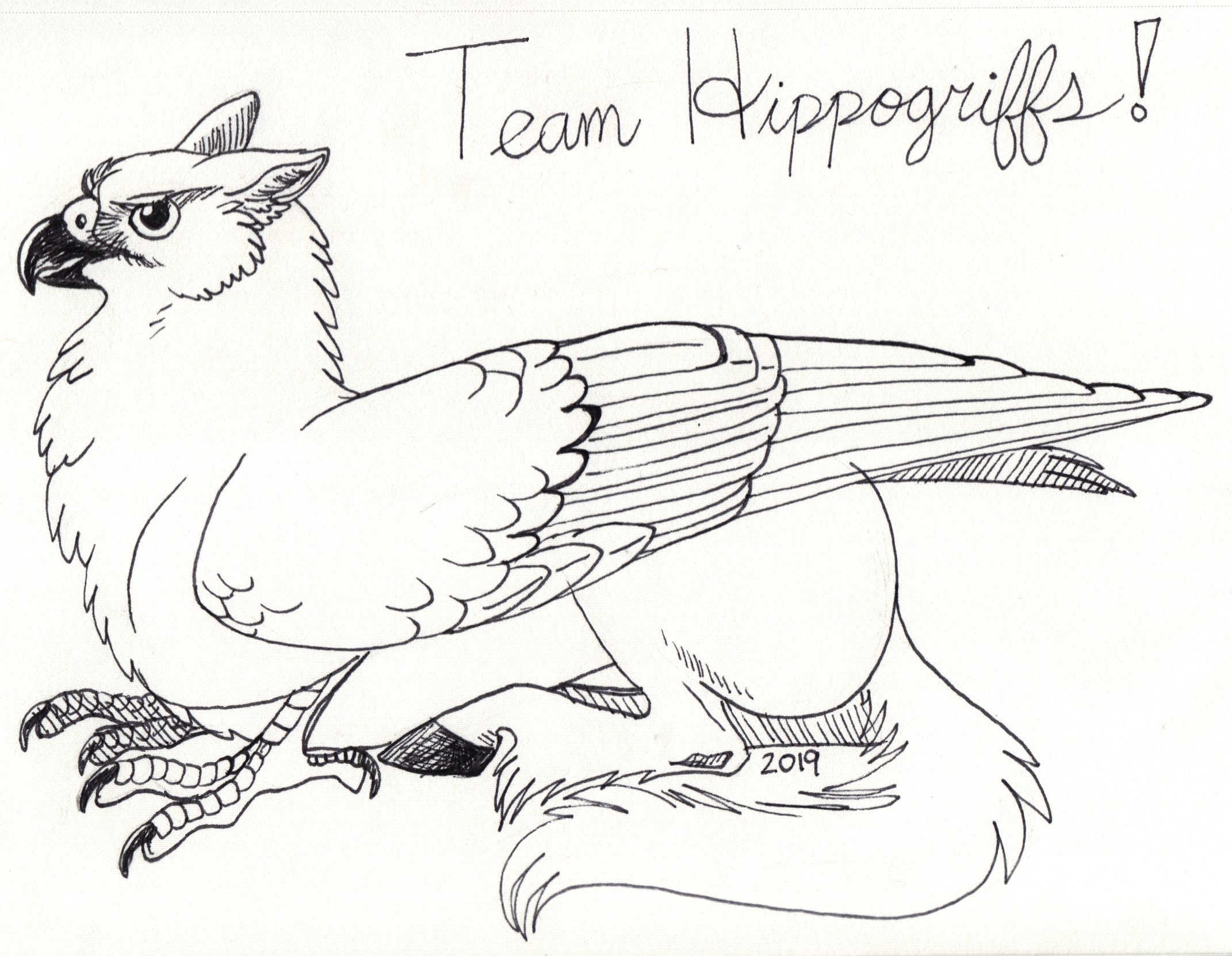 Diana muãoz on x so the rdavis mascot the hippogriff this year is only a close relative of one of my favorite mythological critters the gryphon obviously i had to draw one