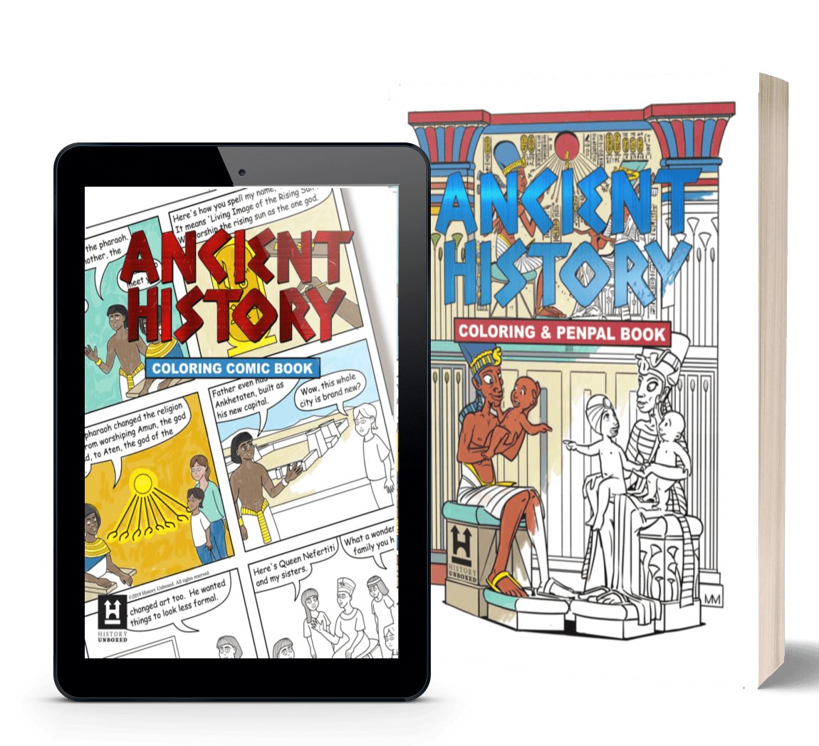 Ancient history coloring books and ebooks