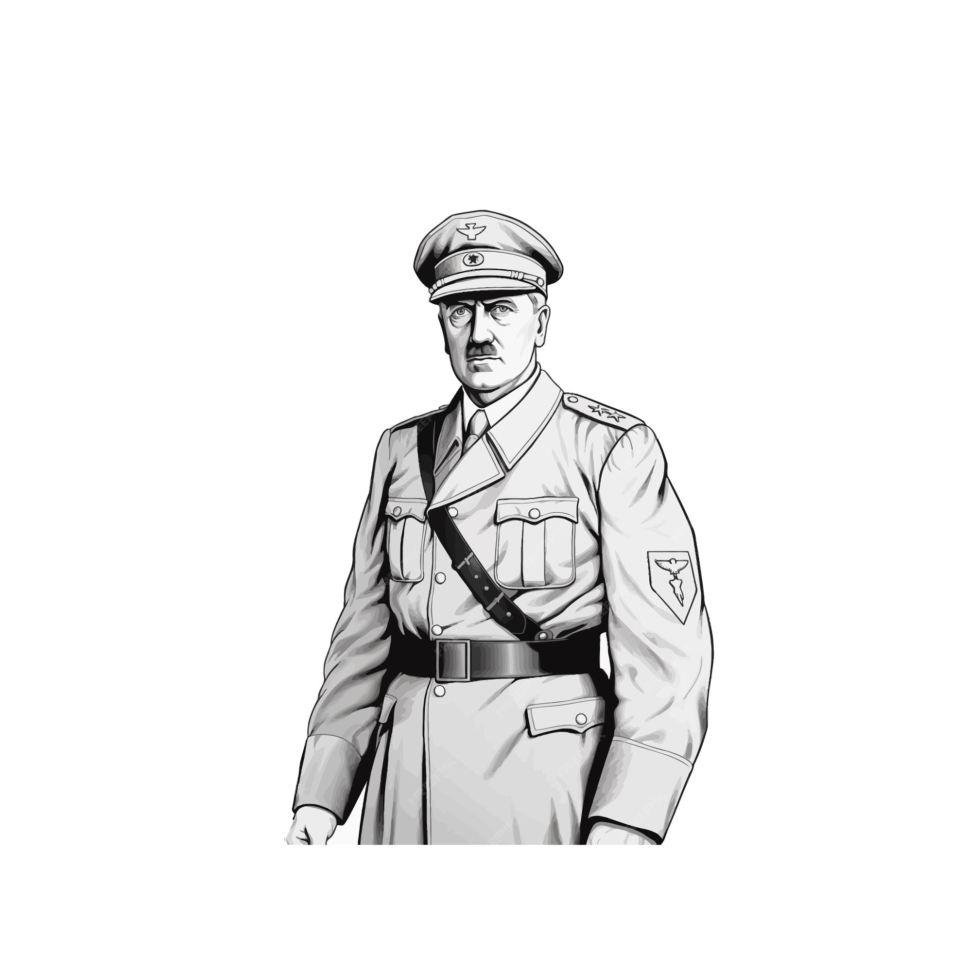 Premium vector adolf hitler coloring page k resolutaion clean line art