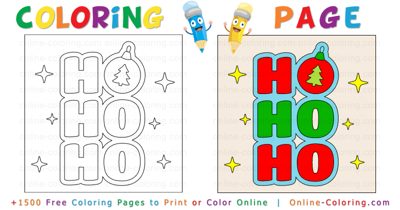 Ho ho ho free online coloring page