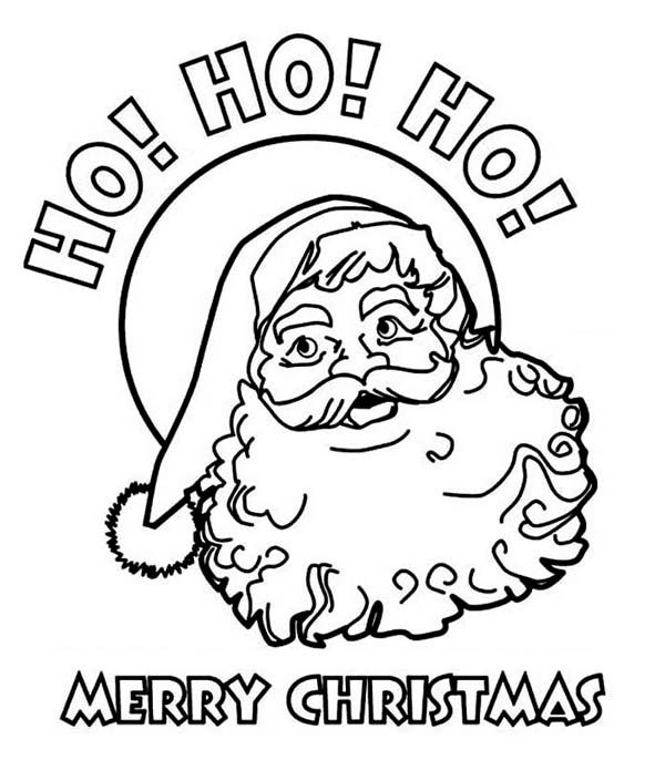 Ho ho ho and joyful happy merry christmas from santa claus on christmas coloring pâ merry christmas coloring pages christmas coloring pages santa coloring pages