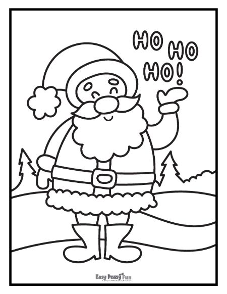 Printable santa coloring pages