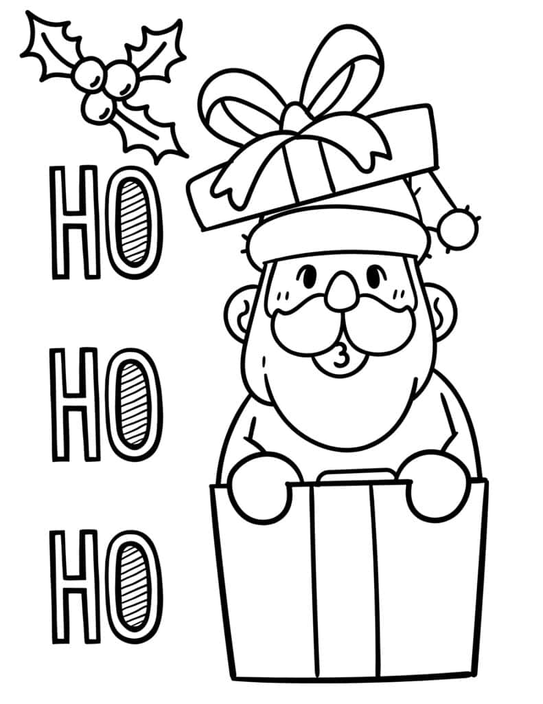 Free printable santa coloring pages for kids