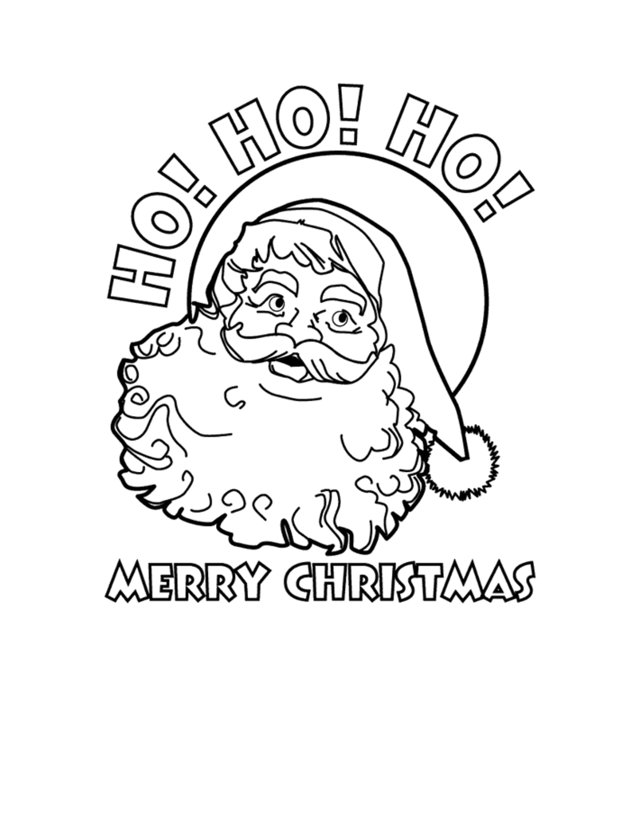 Ho ho ho merry christmas santa free printable coloring sheet free printable christmas cards printable christmas cards holiday card template