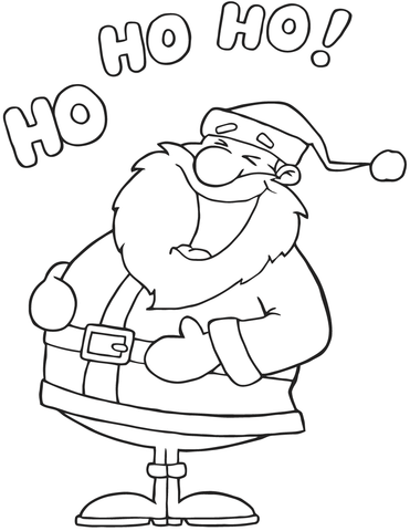 Santa claus ho ho ho coloring page free printable coloring pages