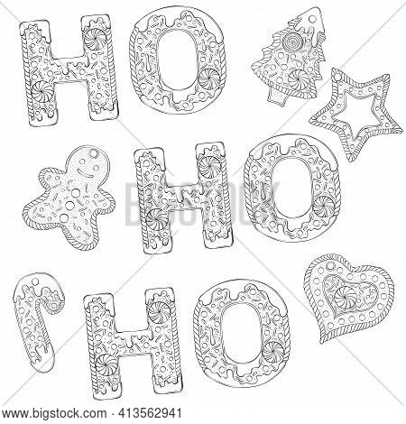 Ho ho ho text vector photo free trial bigstock