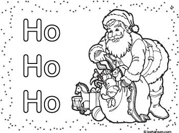 Santa claus christmas coloring place mat printable