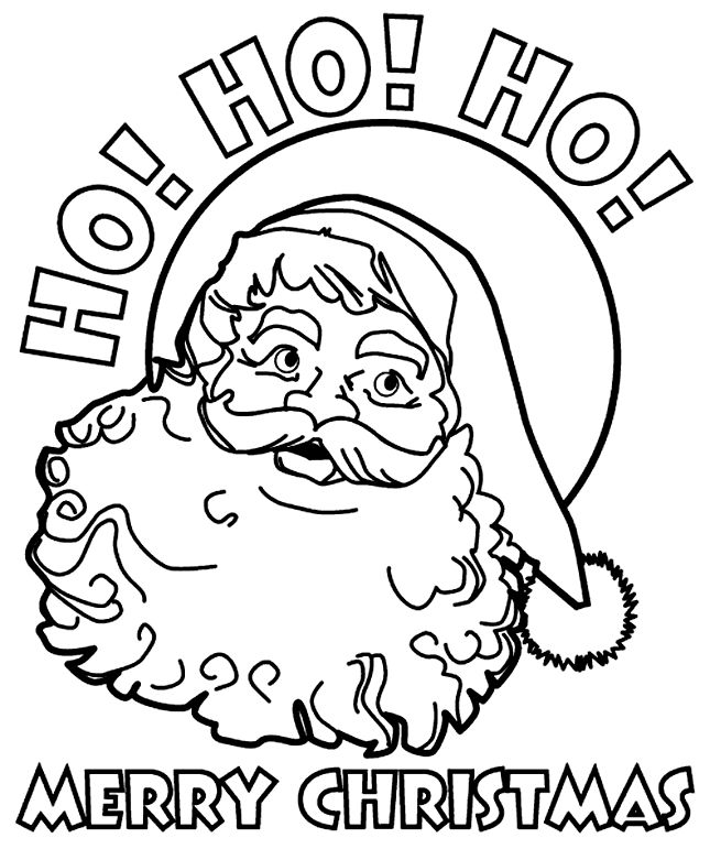 Ho ho ho santa coloring pages printable christmas coloring pages merry christmas coloring pages