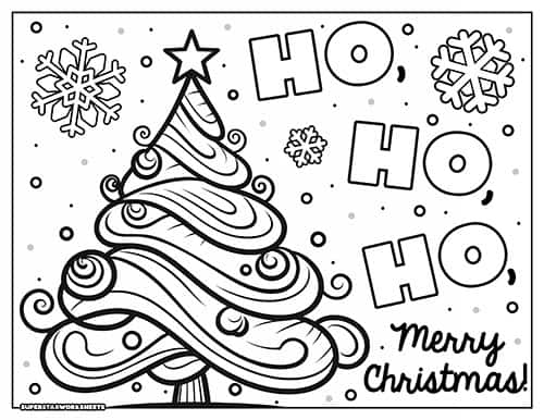 Merry christmas coloring pages