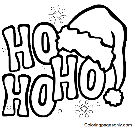 Ho ho ho coloring page