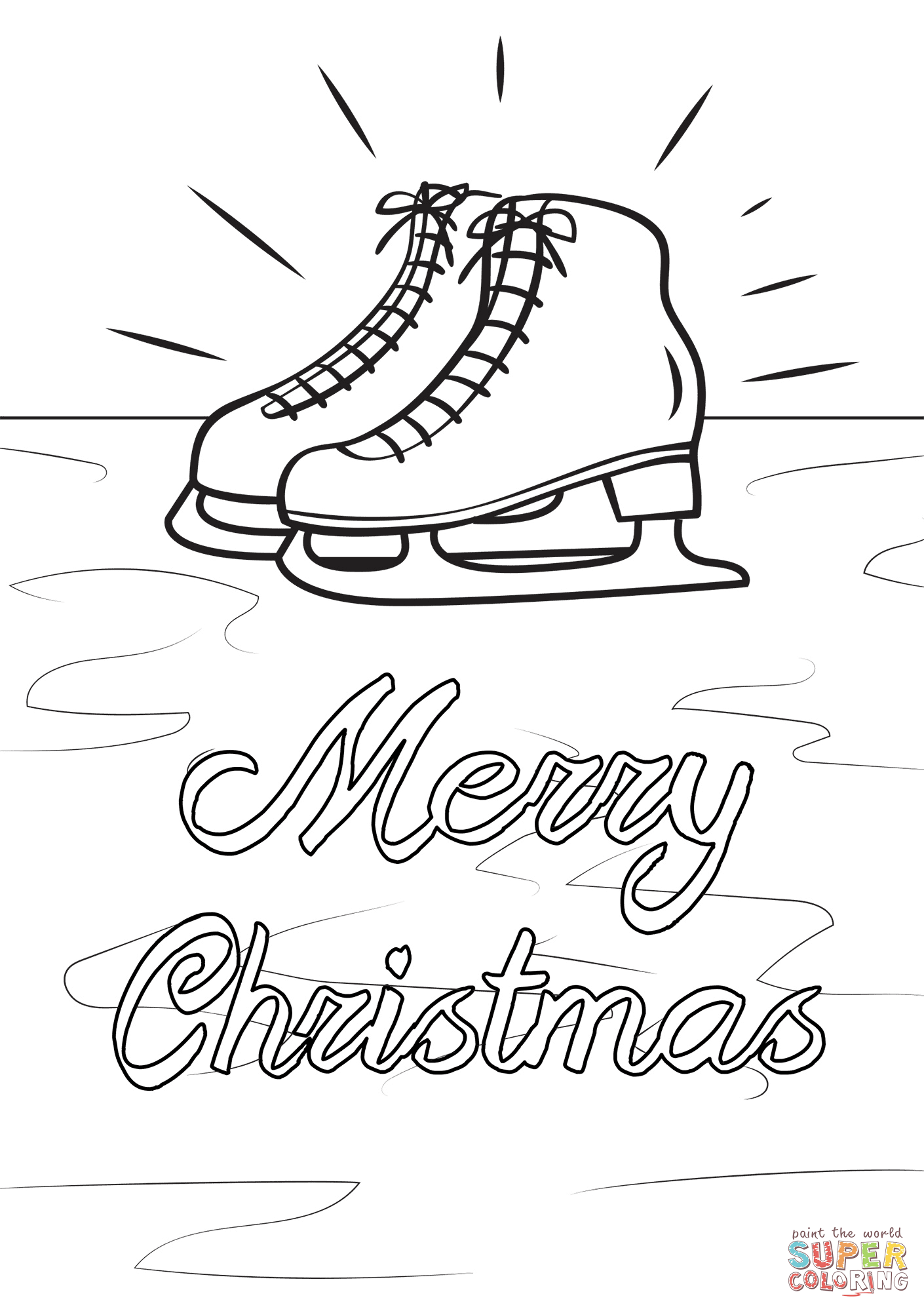 Merry christmas card coloring page free printable coloring pages