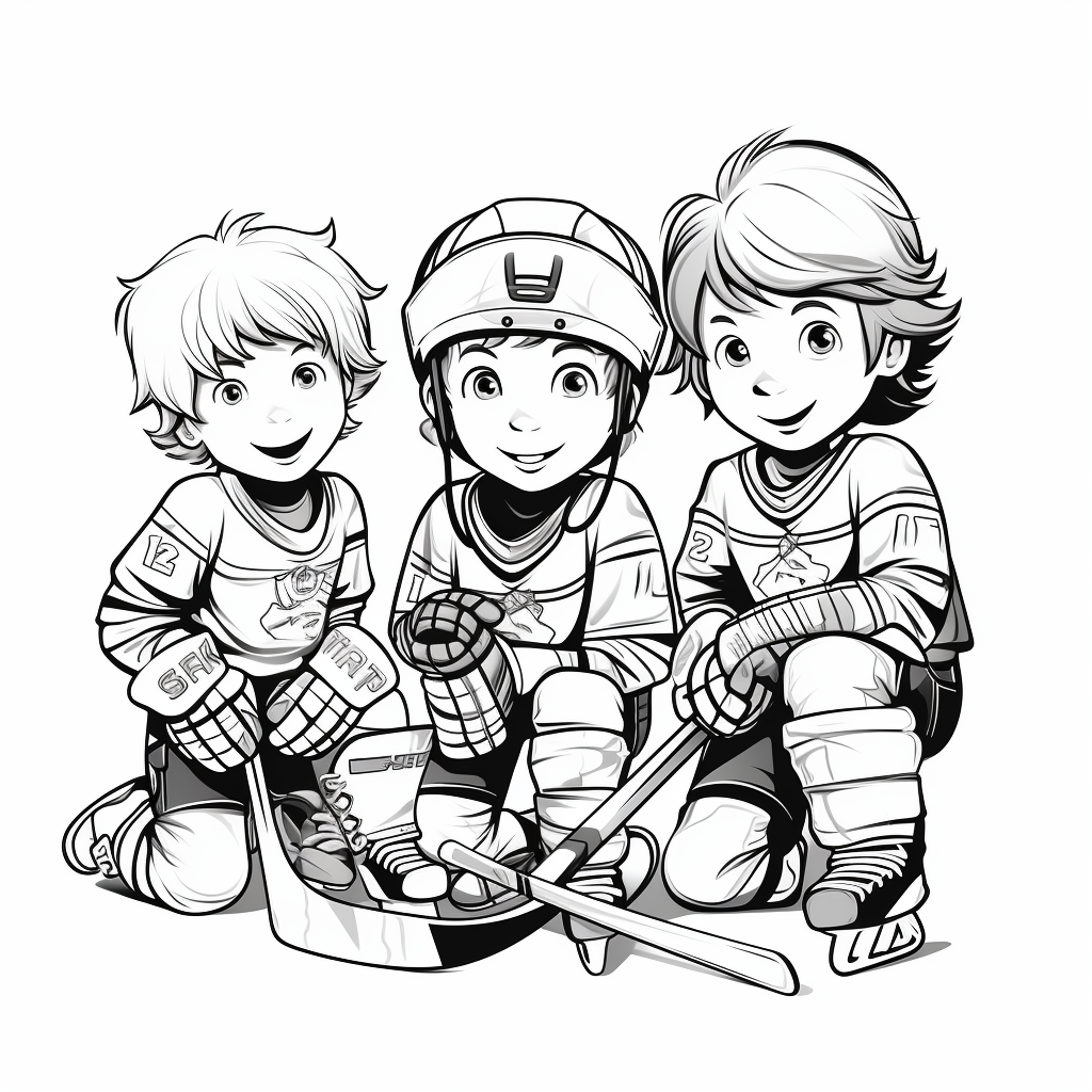 Hockey coloring pages