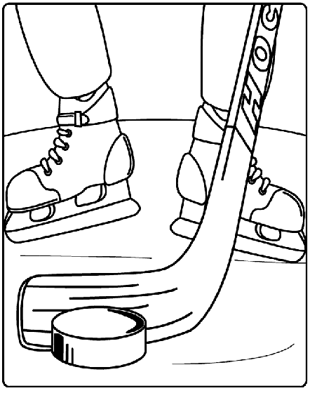 Hockey coloring page