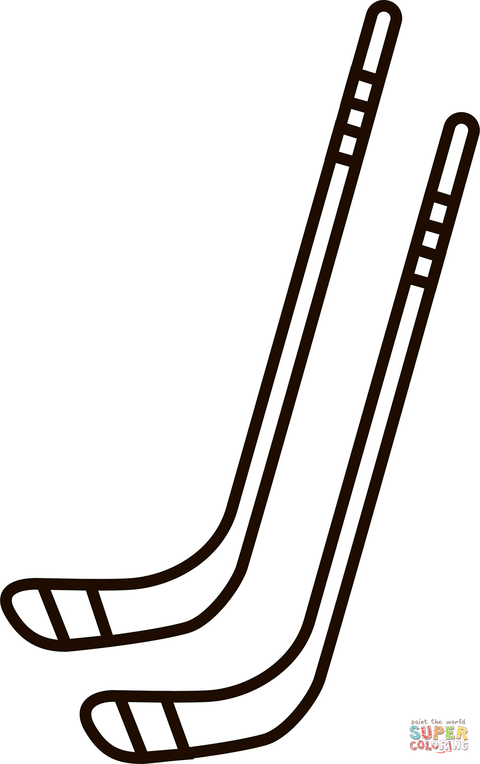 Ice hockey stick coloring page free printable coloring pages