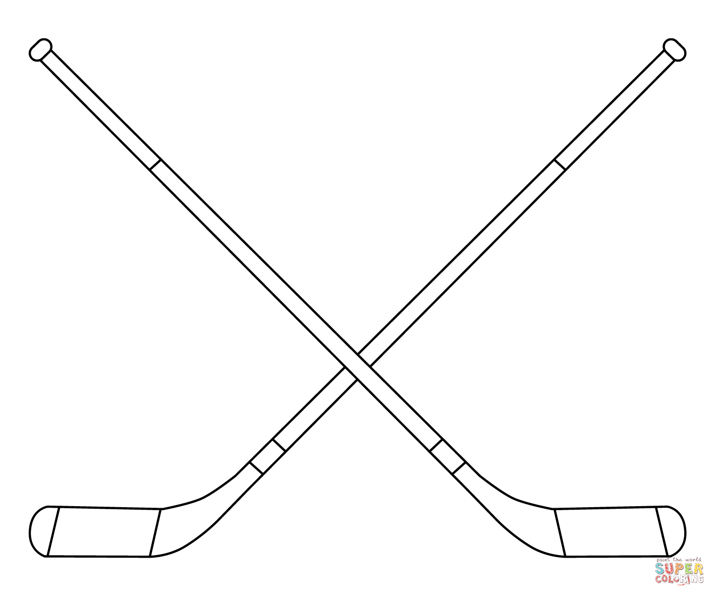 Ice hockey stick coloring page free printable coloring pages