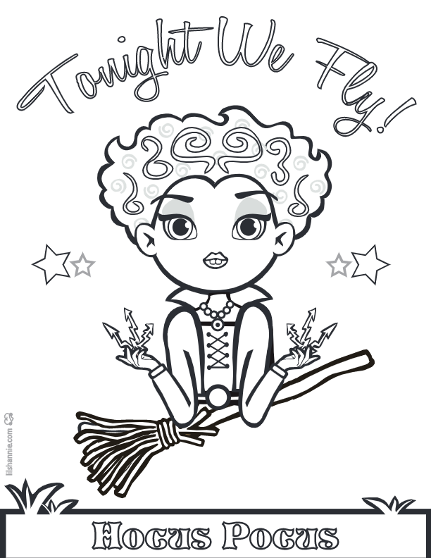 Hocus pocus coloring page