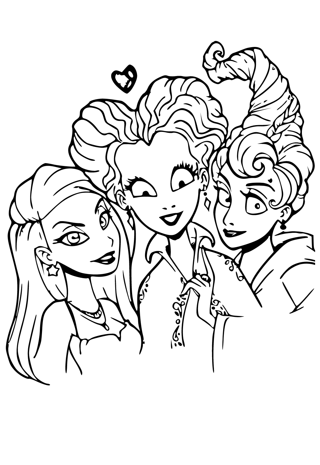 Free printable hocus pocus cute coloring page for adults and kids