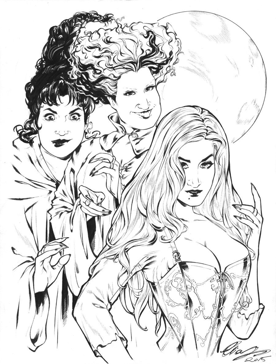 The sanderson sisters witch coloring pages halloween coloring pages halloween coloring