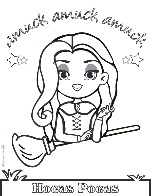 Hocus pocus coloring page