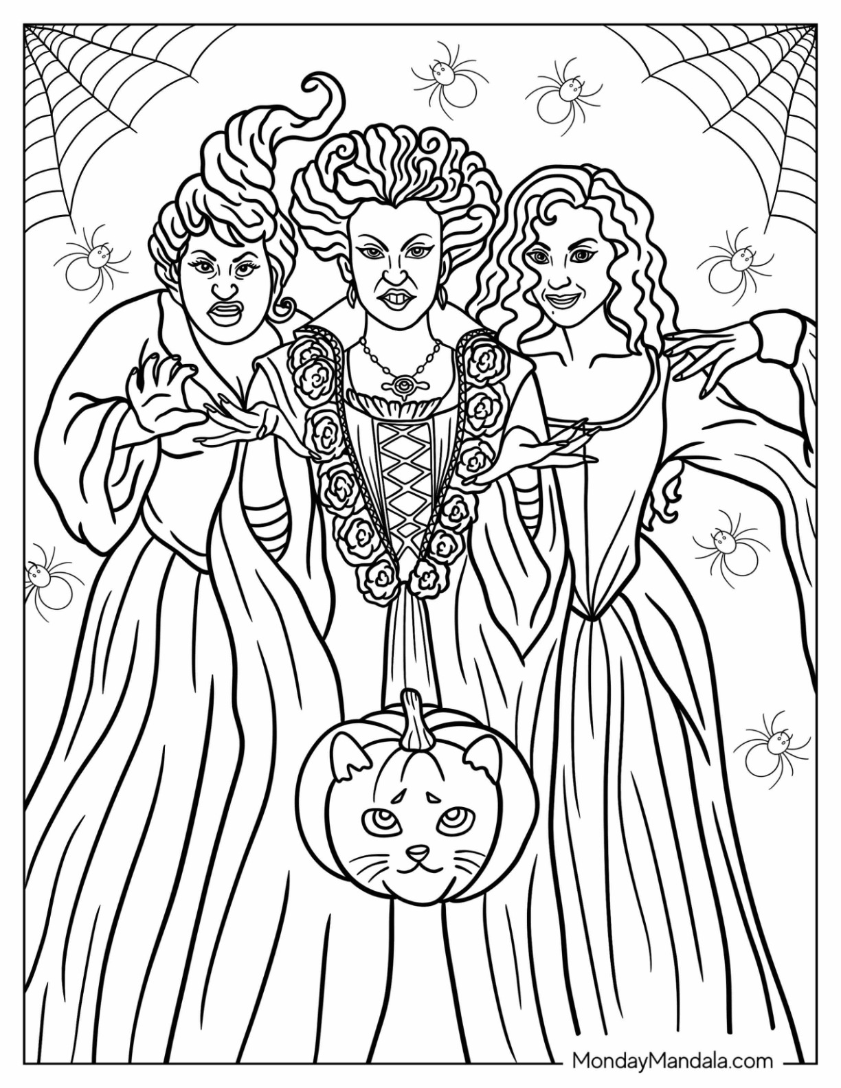 Halloween coloring pages free pdf printables