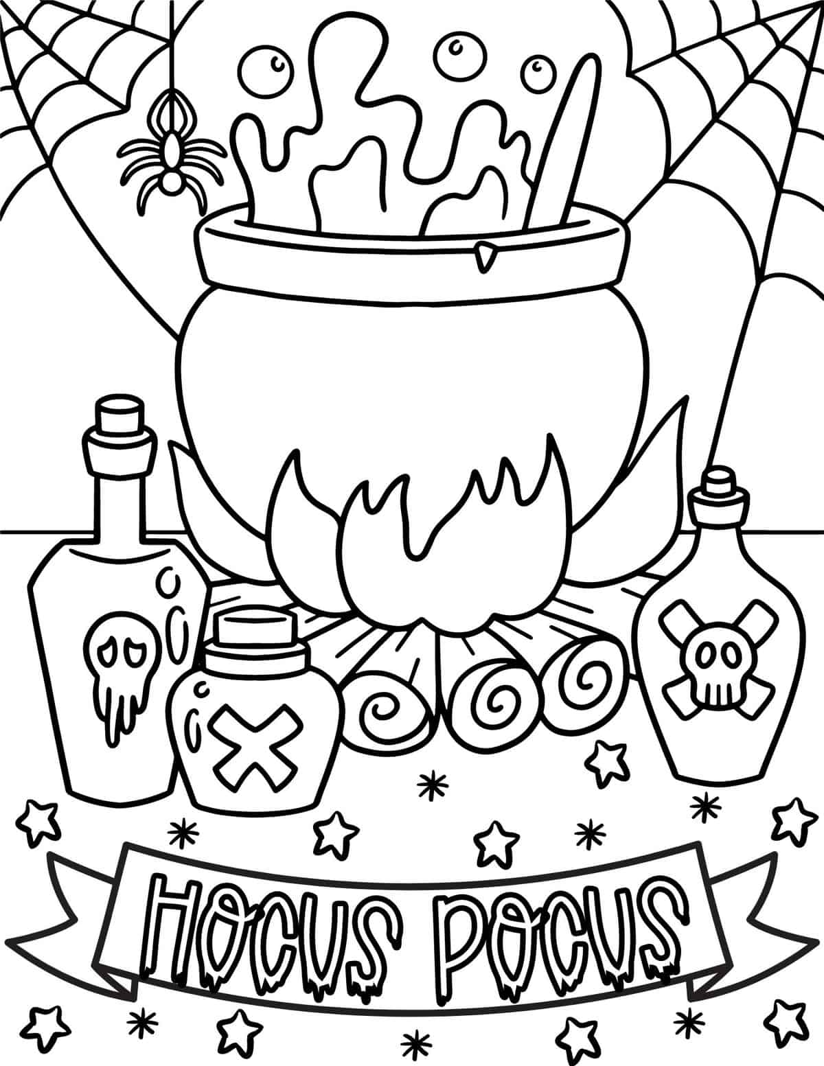 Free halloween coloring pages for kids and adults