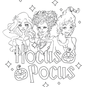 Hocus pocus coloring pages printable for free download