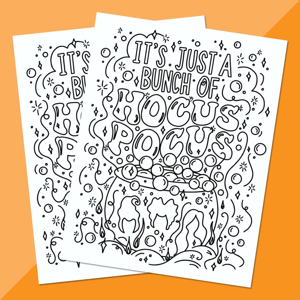 Hocus pocus coloring page free printable â once upon a theme park