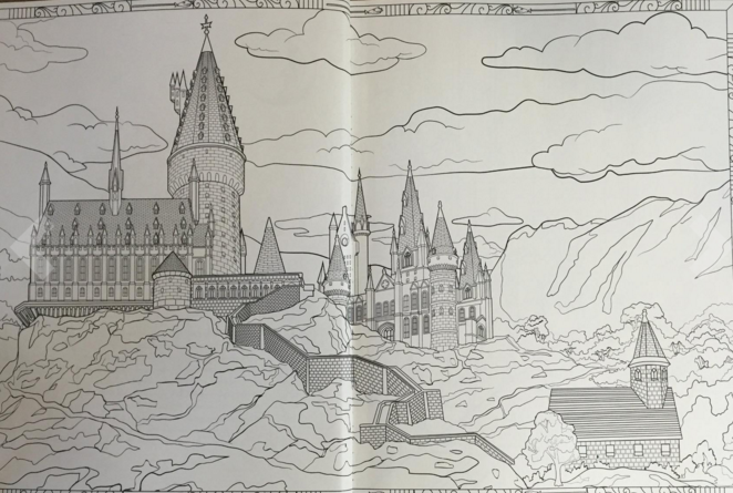 The third harry potter coloring book lets you explore the magical places of hogwarts