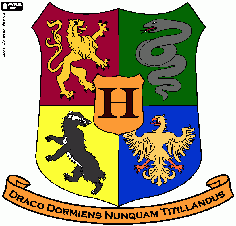 Hogwarts crest coloring page printable hogwarts crest