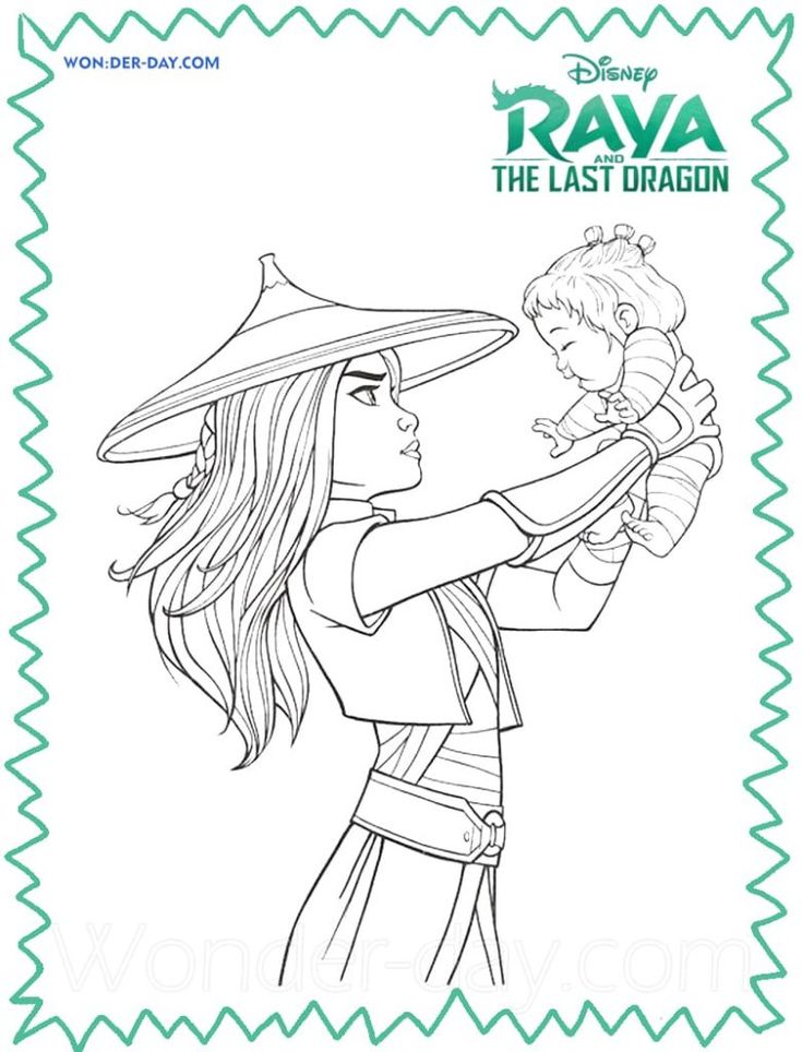 Raya and the last dragon coloring pages