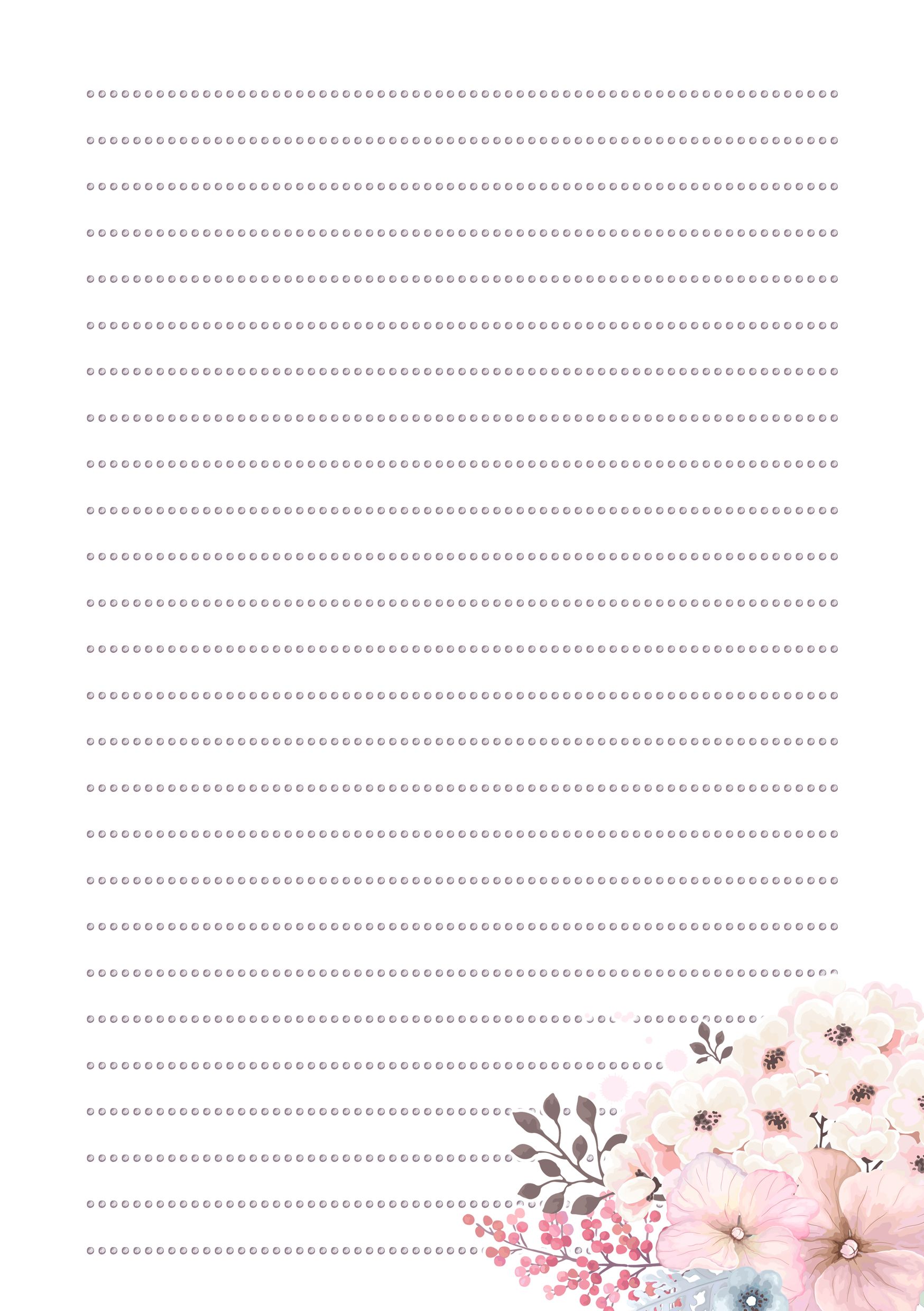 Hoja de raya con flores para escrobor printable paper patterns writing paper printable writing paper printable stationery