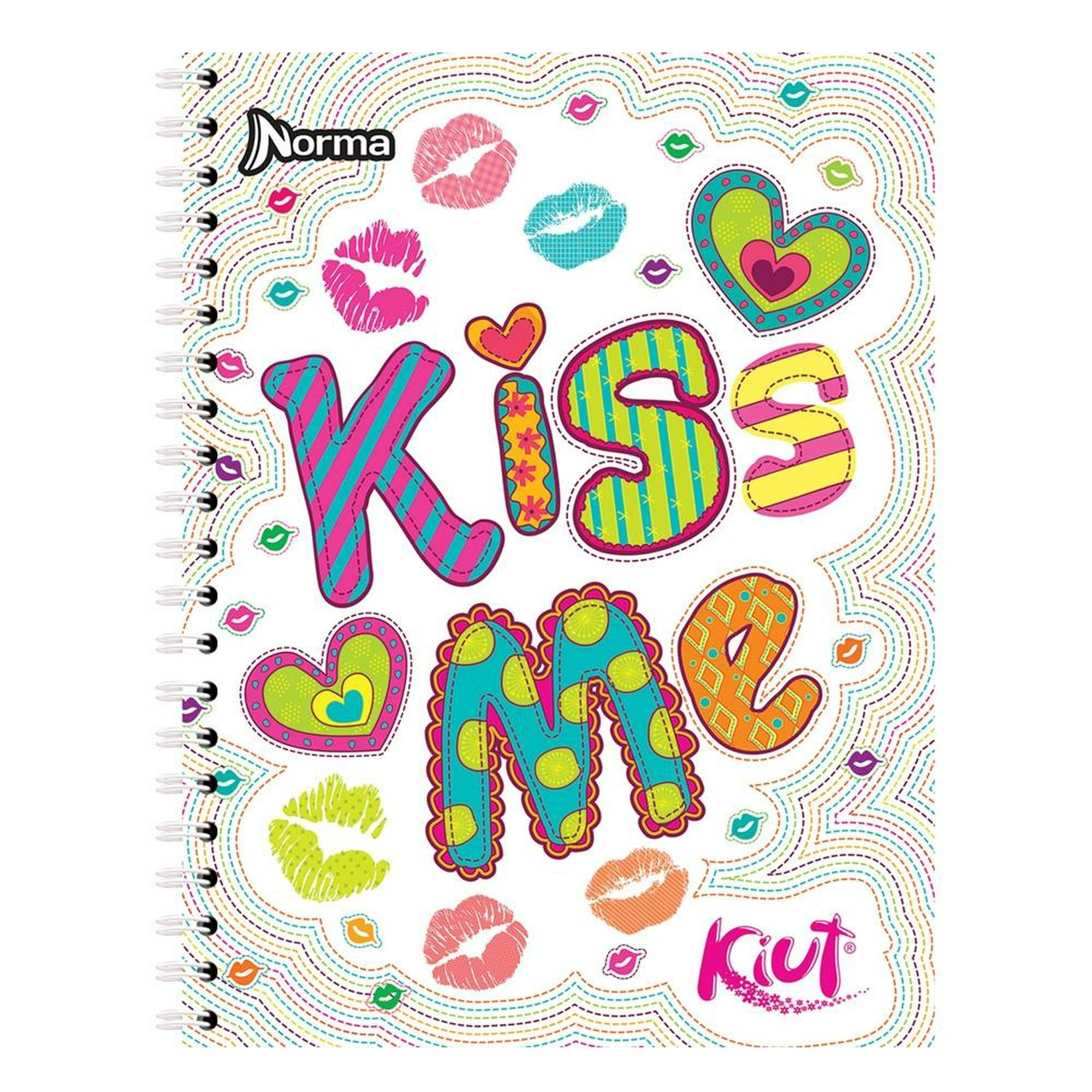 Cuaderno profesional norma kiut de raya kiss me hojas en lãnea