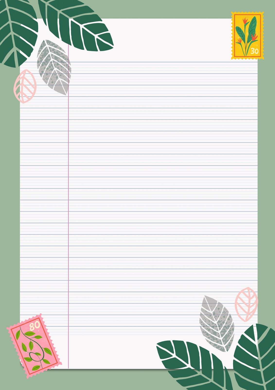 Plantillas hoja de cuaderno