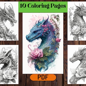 Dragon mother coloring page