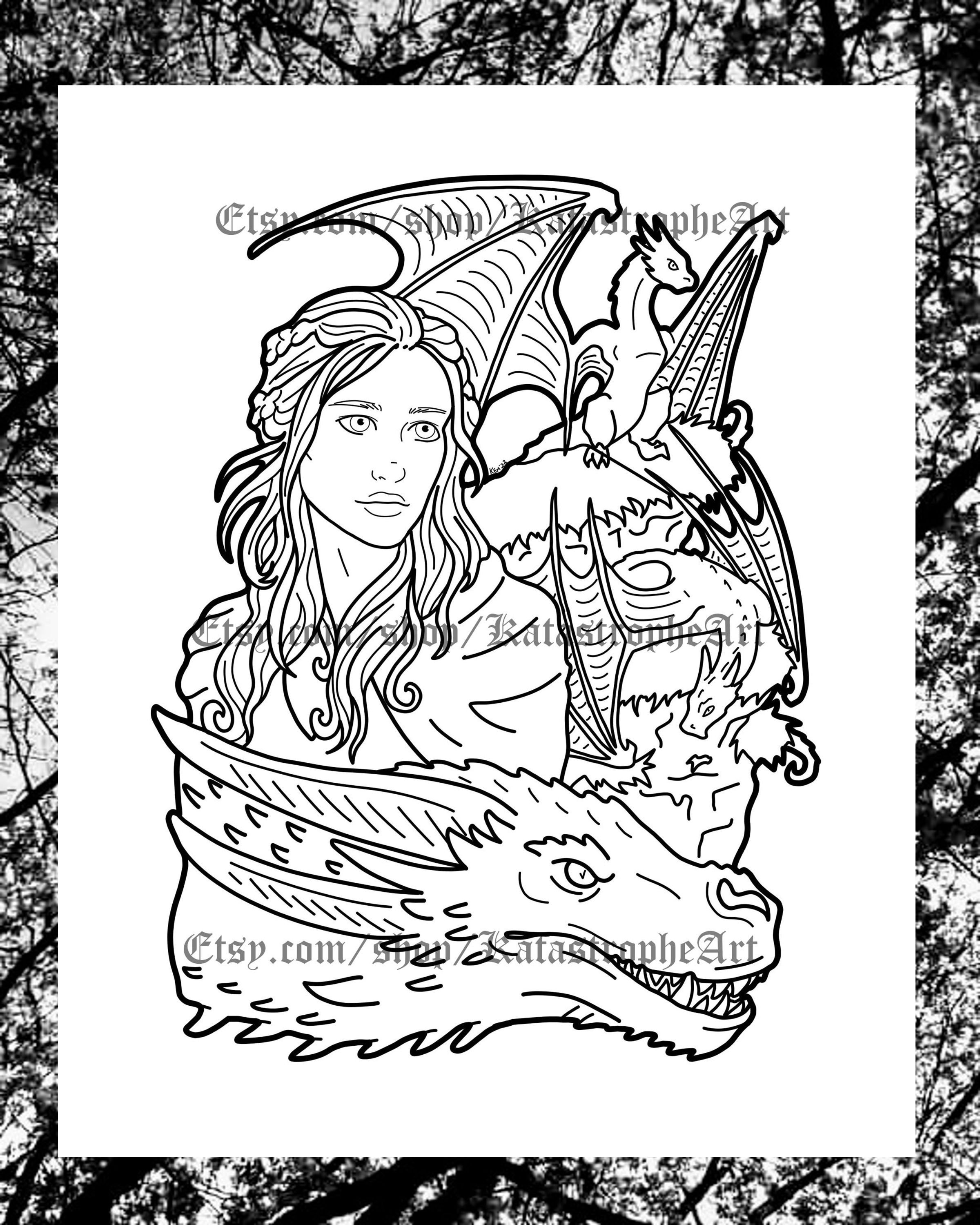 Dragon mother coloring page