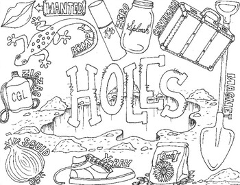 Holes coloring sheet by jana wood tpt