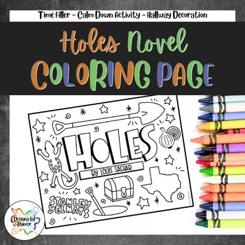 Holes by louis sachar novel panion coloring page book study