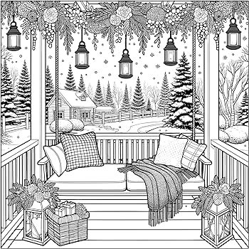 Holiday homes adult coloring book enchanted willow books