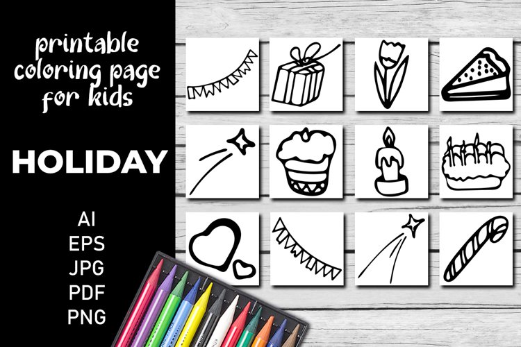 Holiday coloring pages printable coloring books