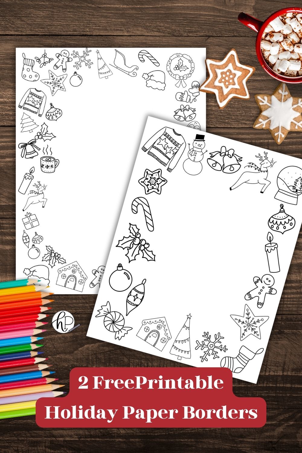 Christmas border paper free printable