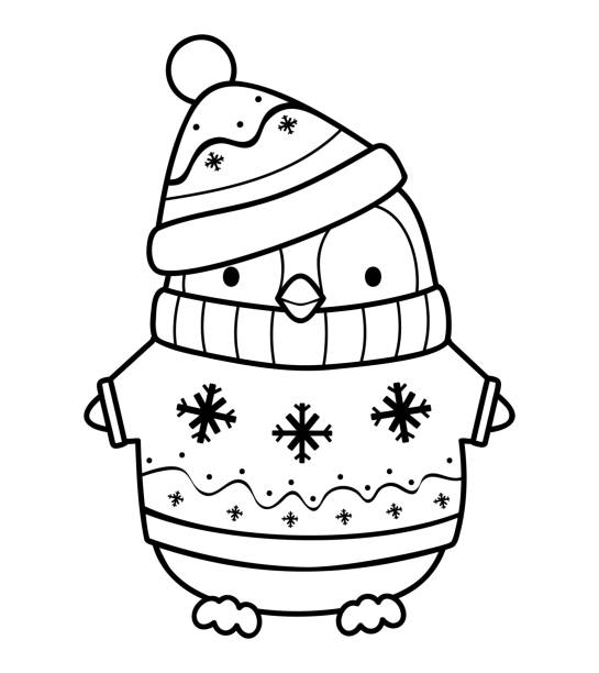 Holiday coloring pages stock illustrations royalty