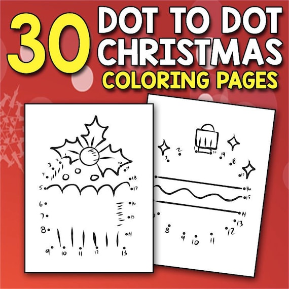 Best value dot to dot christmas coloring pages connect the