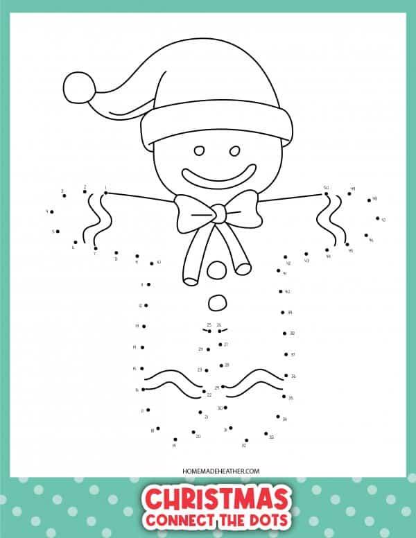 Free christmas dot to dot printables homemade heather