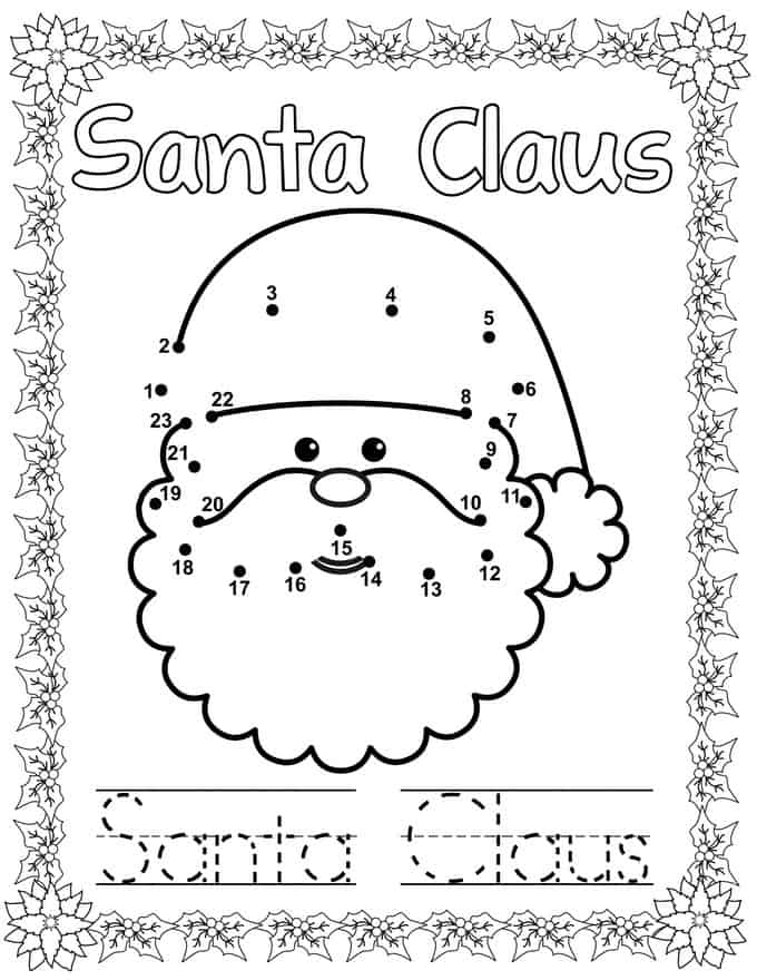 Printable christmas dot to dot coloring book share remember celebrating child home