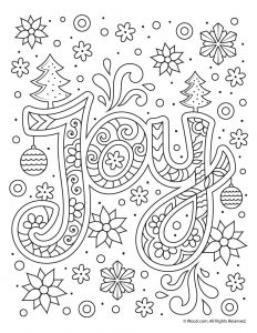 Beautiful printable christmas adult coloring pages woo jr kids activities childrens publishing