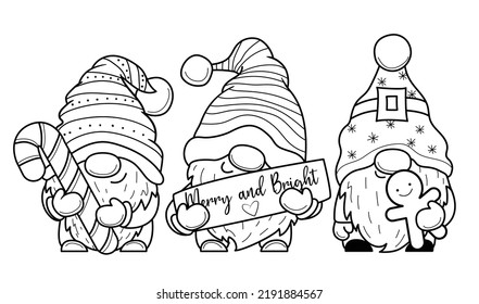 Outline christmas gnome images stock photos d objects vectors