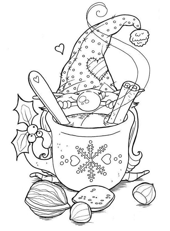 Gnome coloring pages