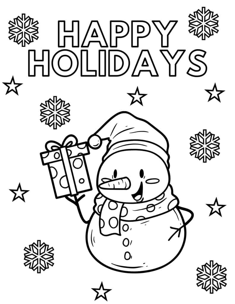 Free christmas coloring pages for kids