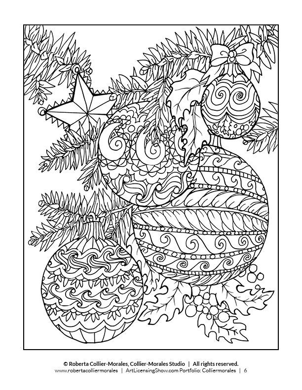 Free page holiday coloring book